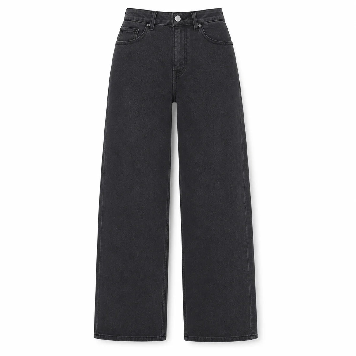 Vaqueros Wide Leg Negros – Cintura Alta y Estilo Vintage