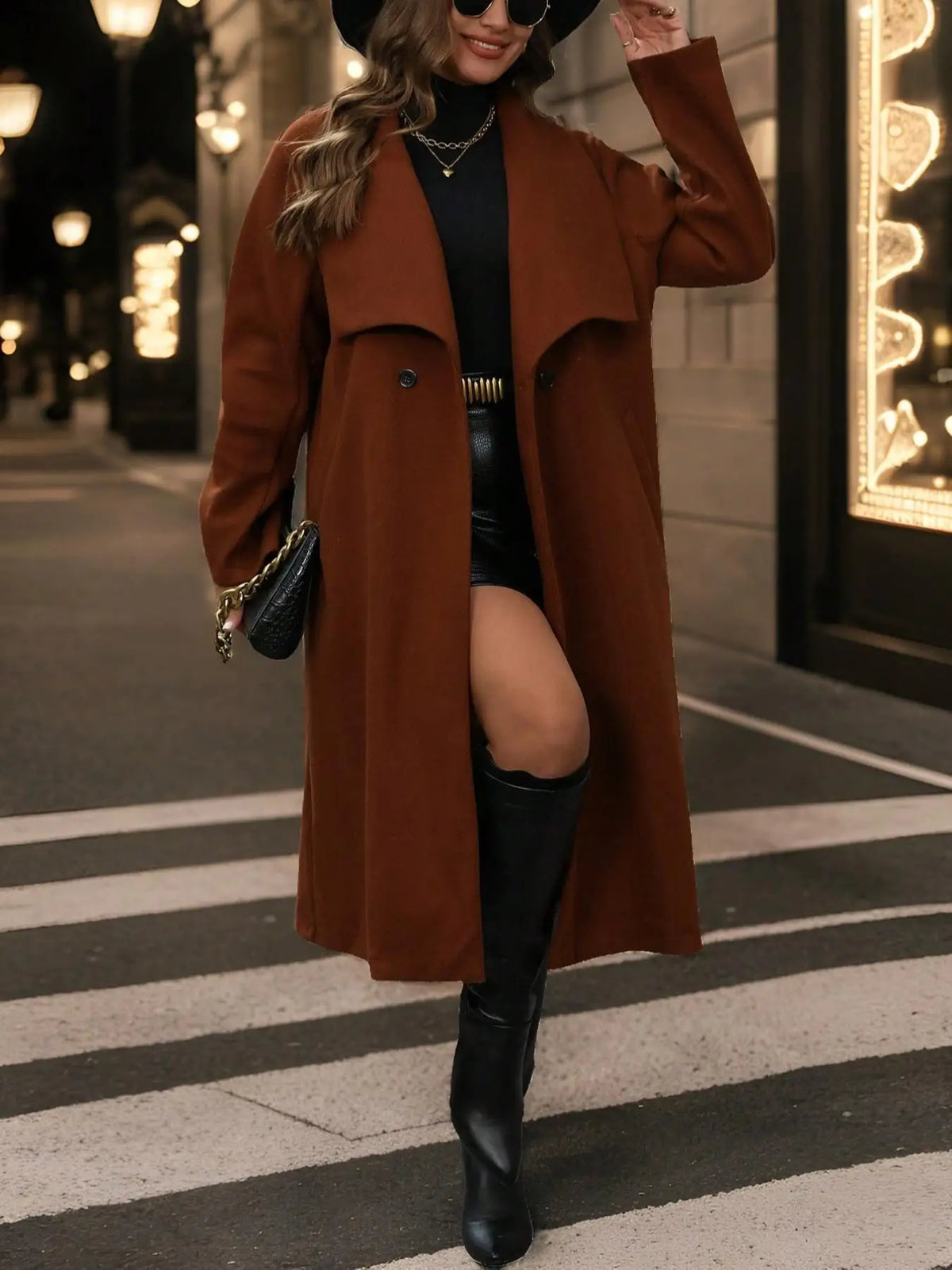 Abrigo Valenne — Corte Midi, Efecto Lana y Elegancia Atemporal
