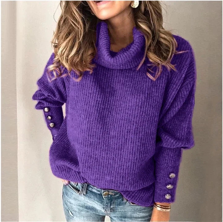 Suéter de Mujer – Cuello Alto y Diseño Casual Elegante