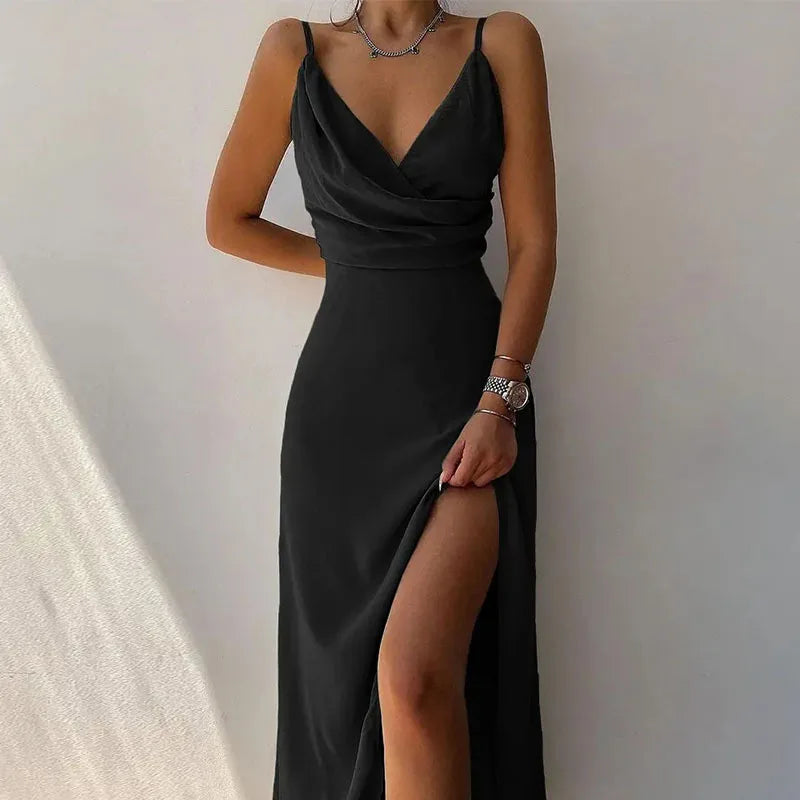 Vestido Isabella Luxe – Corte de Talle Alto y Elegancia Refinada