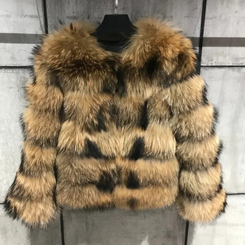 Chaqueta de Pelos Sintético para Mujer – Diseño Corto y Estilo Elegante