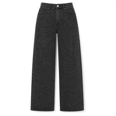 Vaqueros Wide Leg Negros – Cintura Alta y Estilo Vintage