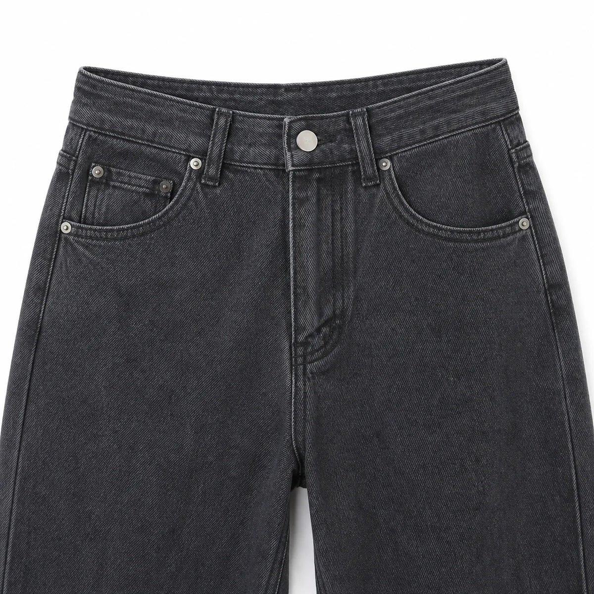 Vaqueros Wide Leg Negros – Cintura Alta y Estilo Vintage