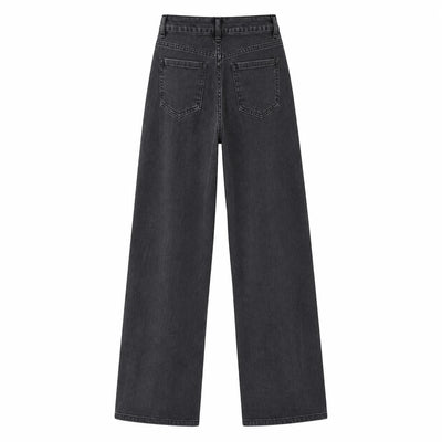 Vaqueros Wide Leg Negros – Cintura Alta y Estilo Vintage