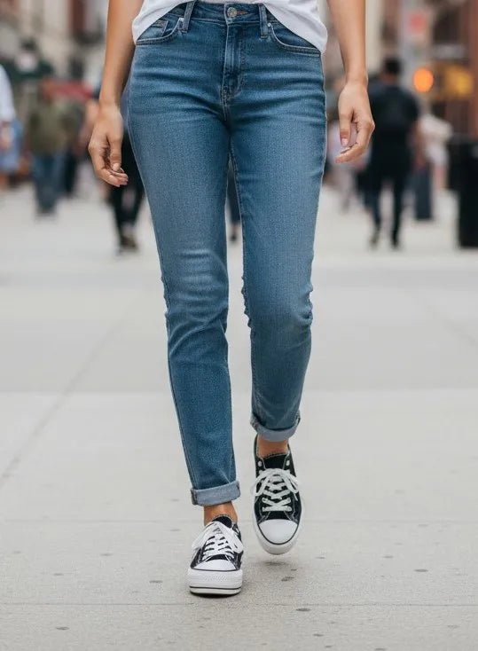 Zapatillas Urbanas Negras – Diseño Clásico con Plataforma