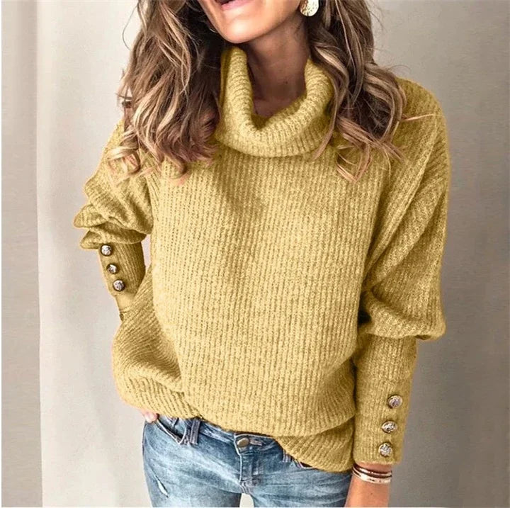 Suéter de Mujer – Cuello Alto y Diseño Casual Elegante