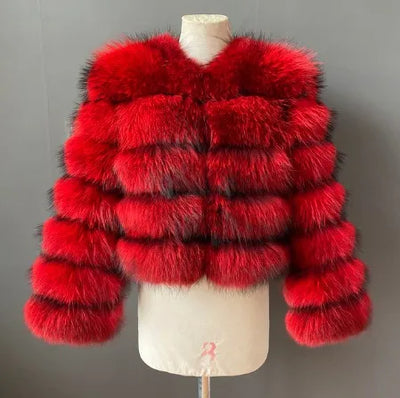 Chaqueta de Pelos Sintético para Mujer – Diseño Corto y Estilo Elegante