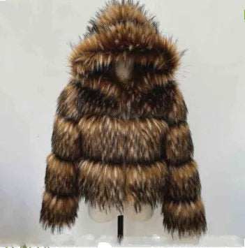 Chaqueta de Pelos Sintético para Mujer – Diseño Corto y Estilo Elegante