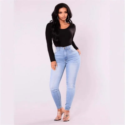 Vaqueros Skinny Push-Up – Cintura Alta y Corte Moldeador