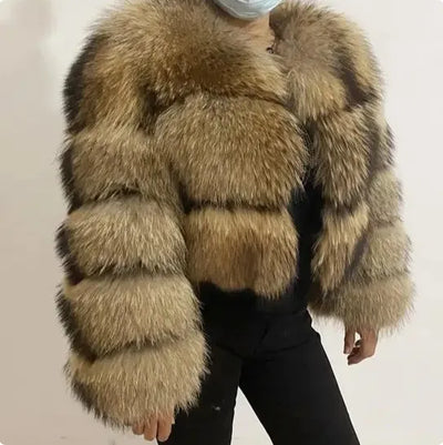 Chaqueta de Pelos Sintético para Mujer – Diseño Corto y Estilo Elegante