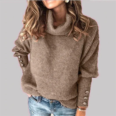 Suéter de Mujer – Cuello Alto y Diseño Casual Elegante