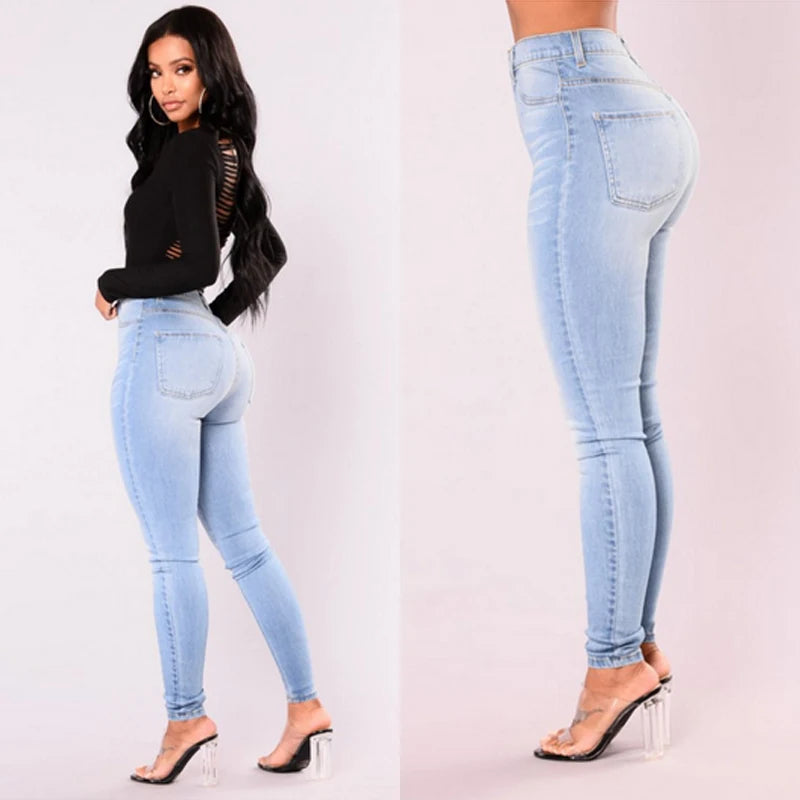 Vaqueros Skinny Push-Up – Cintura Alta y Corte Moldeador