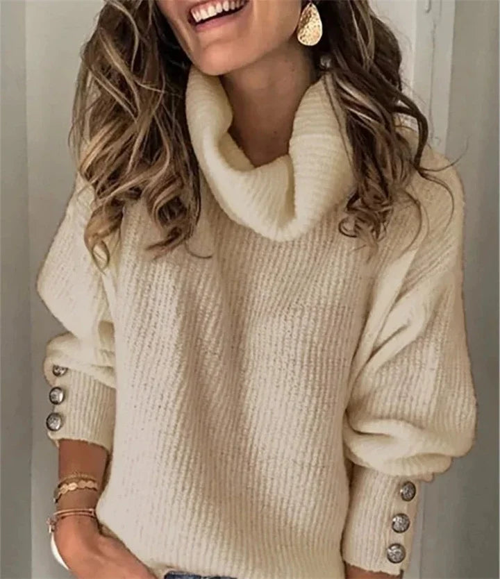 Suéter de Mujer – Cuello Alto y Diseño Casual Elegante