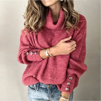 Suéter de Mujer – Cuello Alto y Diseño Casual Elegante