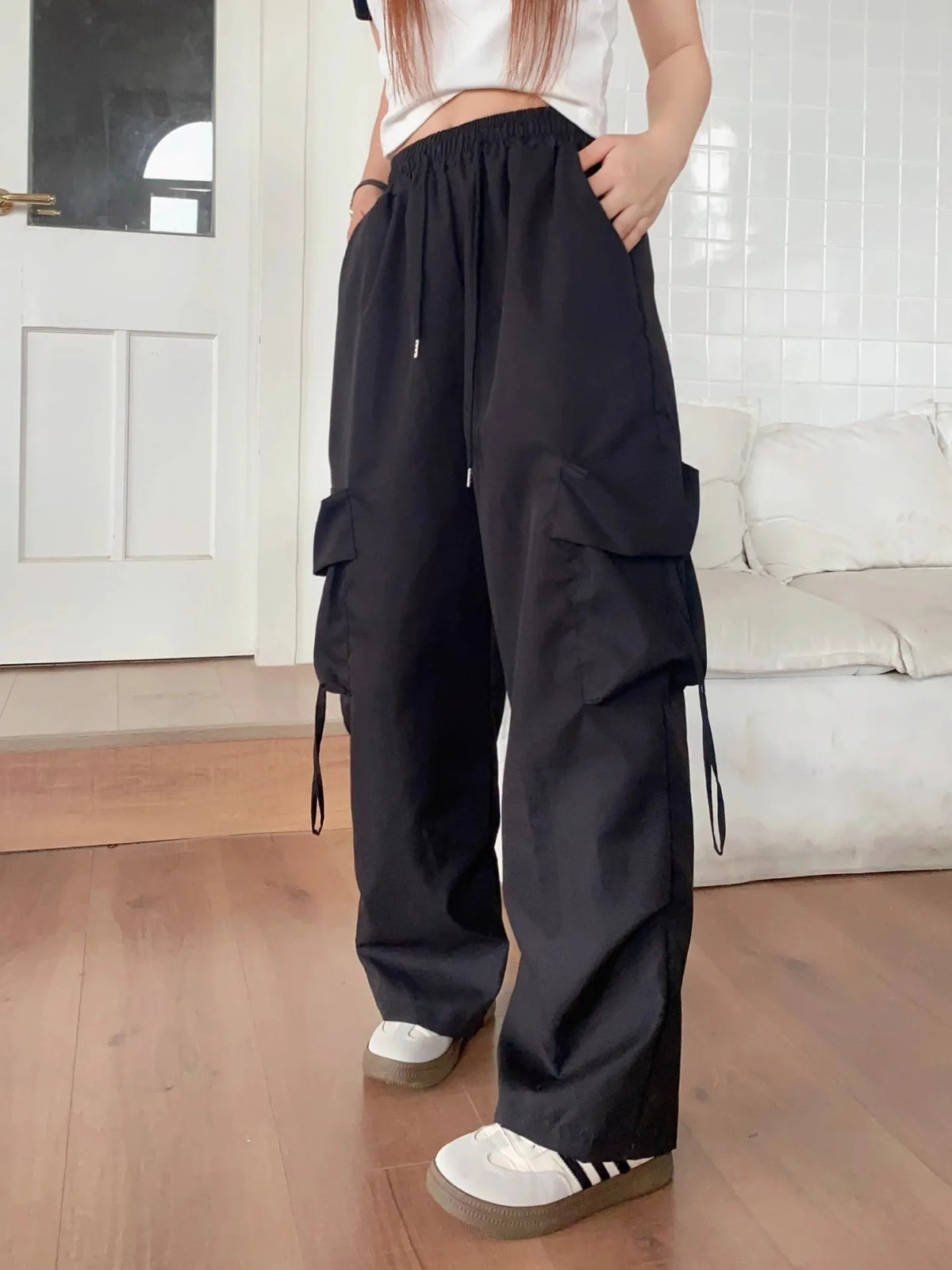 Pantalón Ravenna — Cintura Alta, Bolsillos Amplios y Estilo Urbano