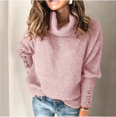 Suéter de Mujer – Cuello Alto y Diseño Casual Elegante