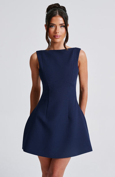 Vestido Mini Alana - Azul Marino
