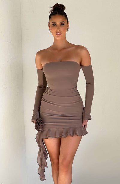 Vestido Mini Alix - Chocolate